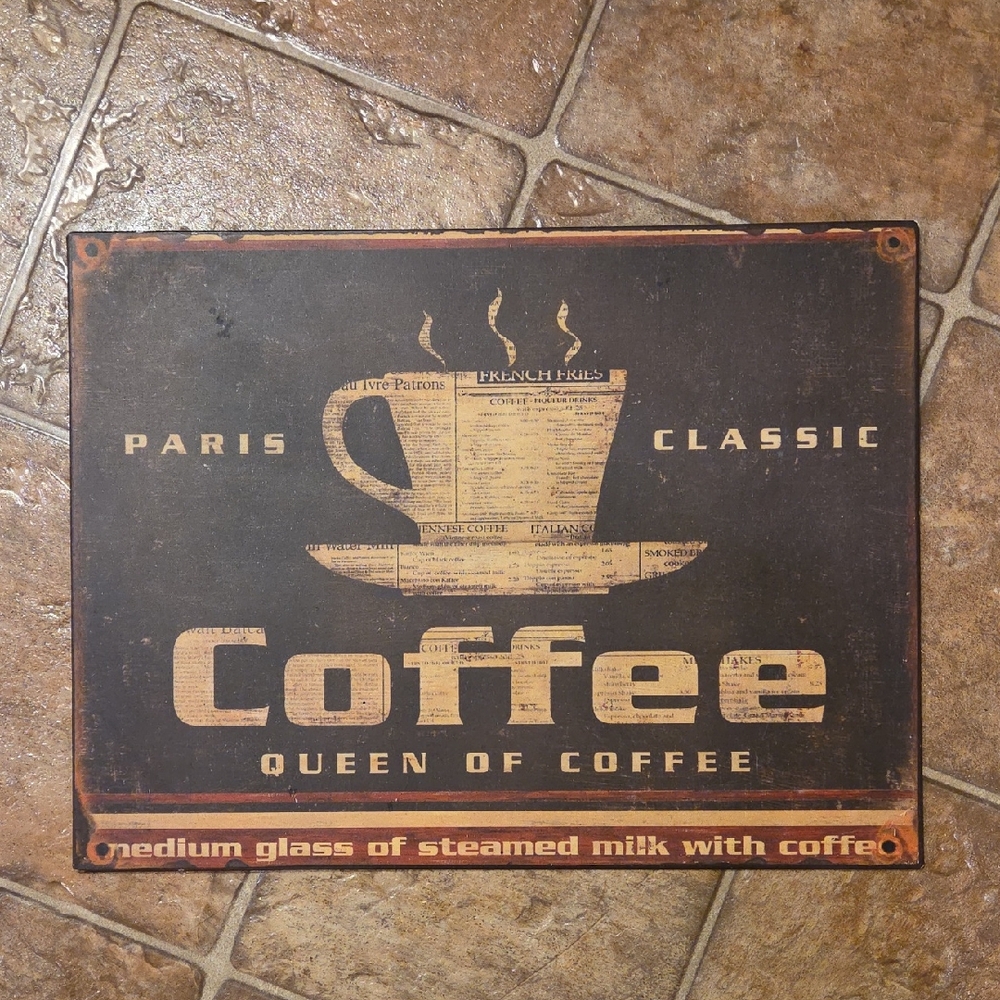 Coffee Bar/Kitchen Decor Metal Sign